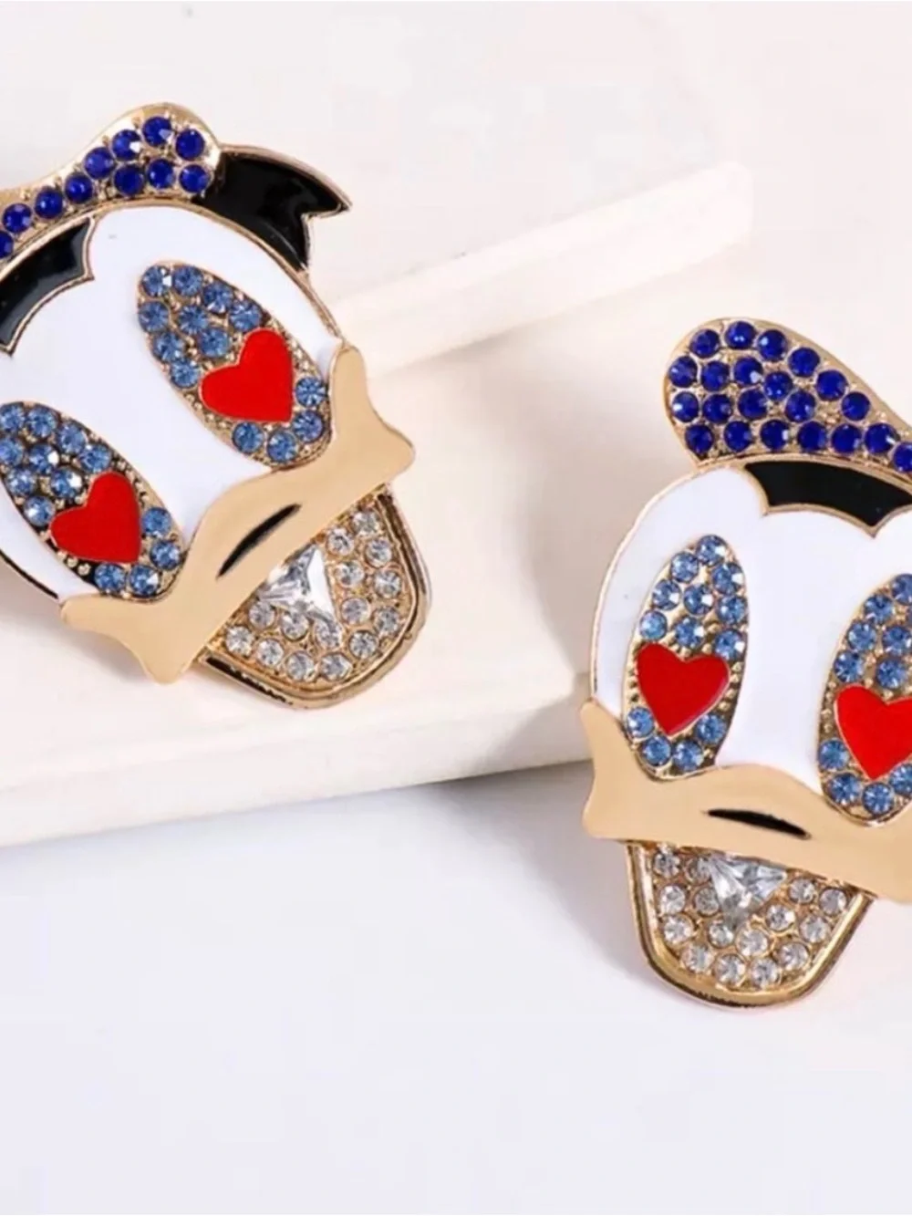 BaubleBar NEW Disney Donald Duck Crystal Stud Earrings